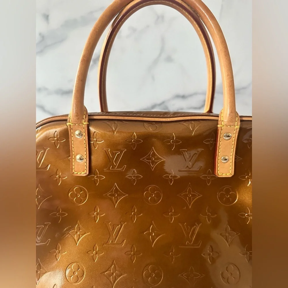Louis Vuitton Vernis Tompkins Square Satchel – Bronze Patent Leather